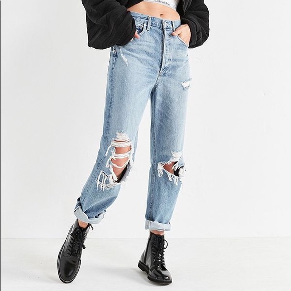 mid rise loose fit jeans
